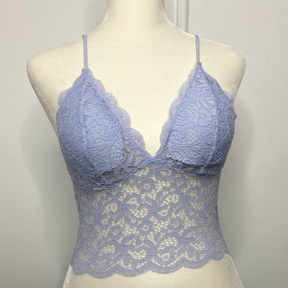 Last chance! Buy now! Free Press Purple Lace Bralette Top Size Small